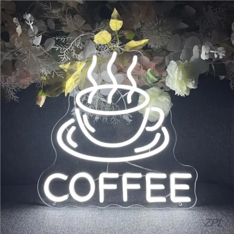 

Cafe Coffee Neon Sign Custom LED Neon Lights Sign Wall Decoration for Shop Wall Art Bar Coffee Decor Night Lamp Lighting