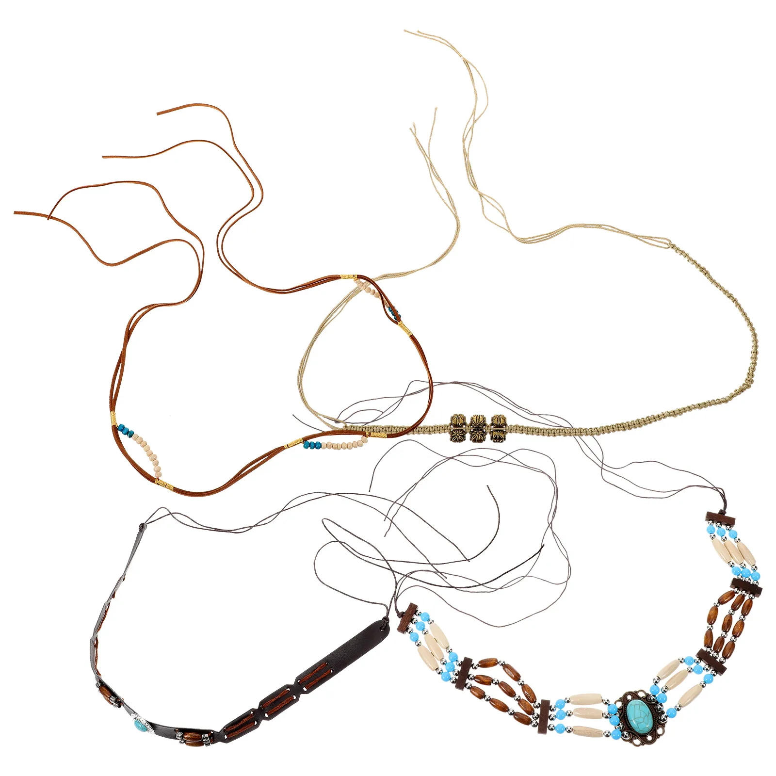 4 pçs chapéu guarnição tiras de praia acessórios faixas de cowboy para mulheres boné cowgirl personalidade diy