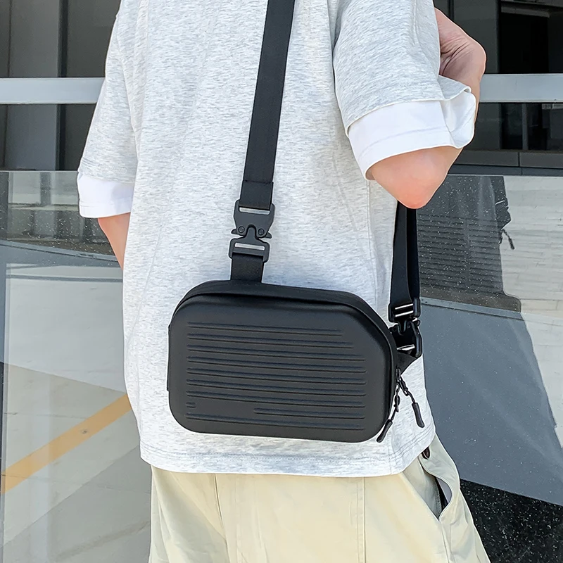 2026 new Box Chest Bag Unisex PC Material Hard Shell Fashionable Casual Travel Crossbody Bag Shoulder Bag Mini