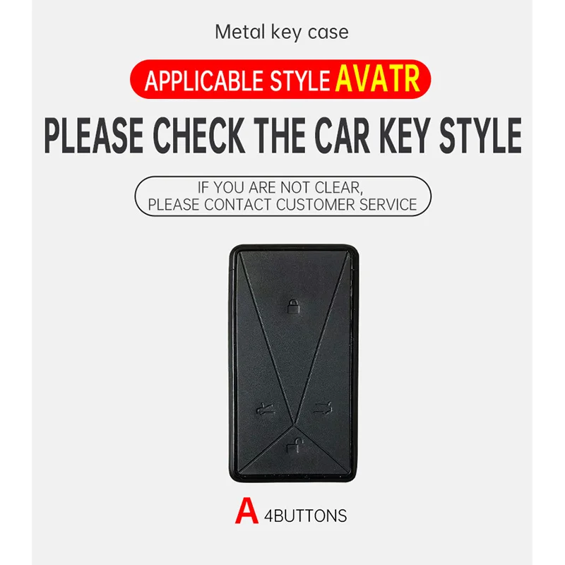 Funda para llave de coche de aleación de Zinc para AVATR 11 12 Avita ESV, funda protectora para mando a distancia, soporte para llavero, accesorios interiores