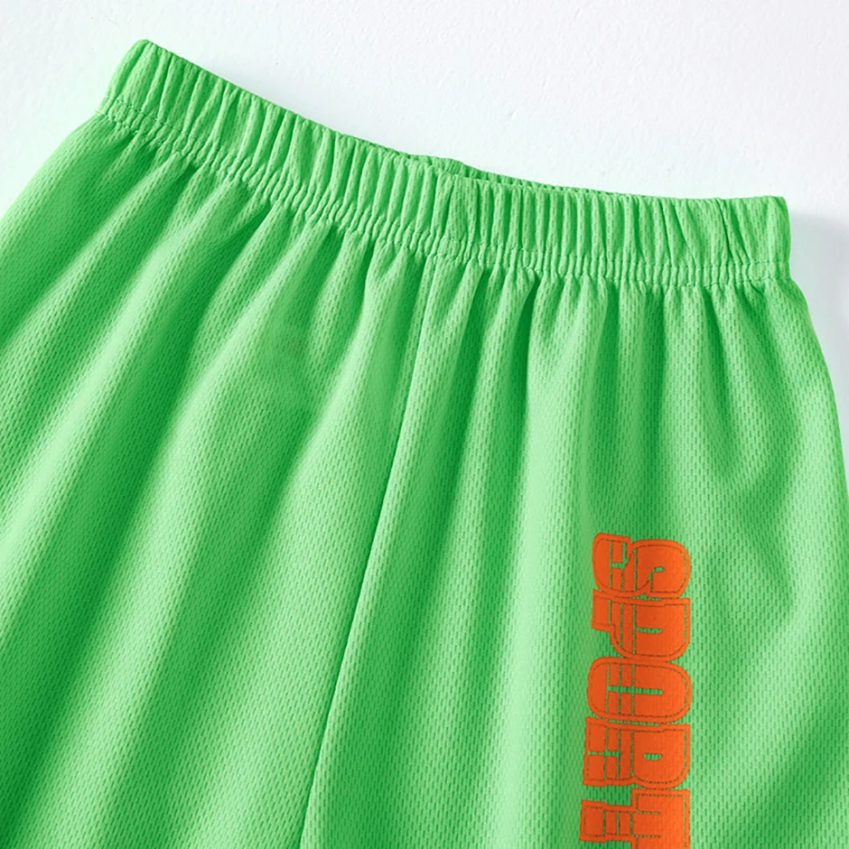 3-teiliges Set Kinder-Sommer-Shorts mit mehrfarbigem Buchstabendruck, lässige Sportshorts für Jungen, atmungsaktive Babyhosen – Detail 11