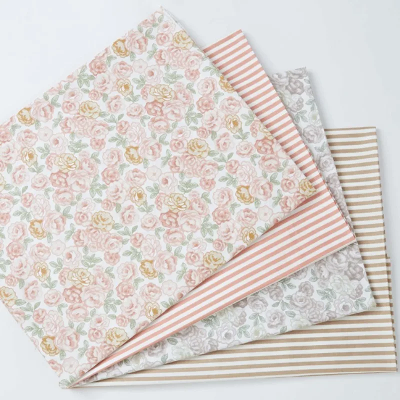 Tela de Algodón Puro Azalea Estilo Rústico con Pequeños Estampados Florales al por Mayor para Vestidos Pinafore, Manteles, Ropa Hecha a Mano y Materiales DIY