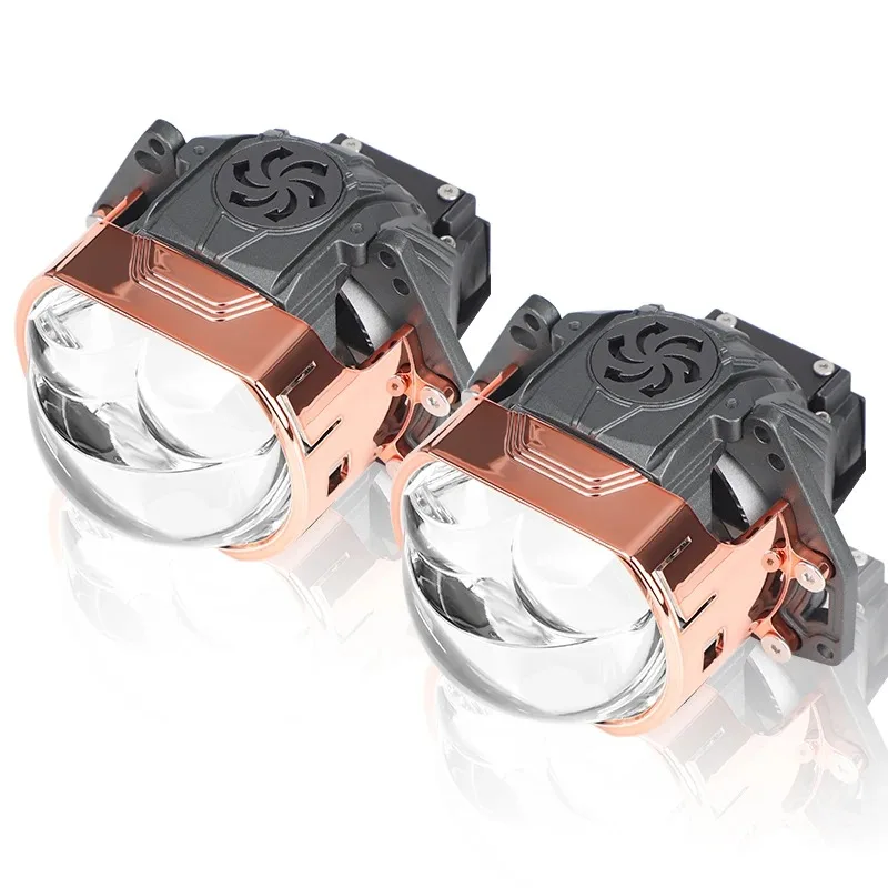 

3.0 Inch Square Dual Laser Bi LED Projector Lens for Hella 3R G5 Car High Low Beam Headlights Lenses Retrofit Kit Turbo Fans 12V