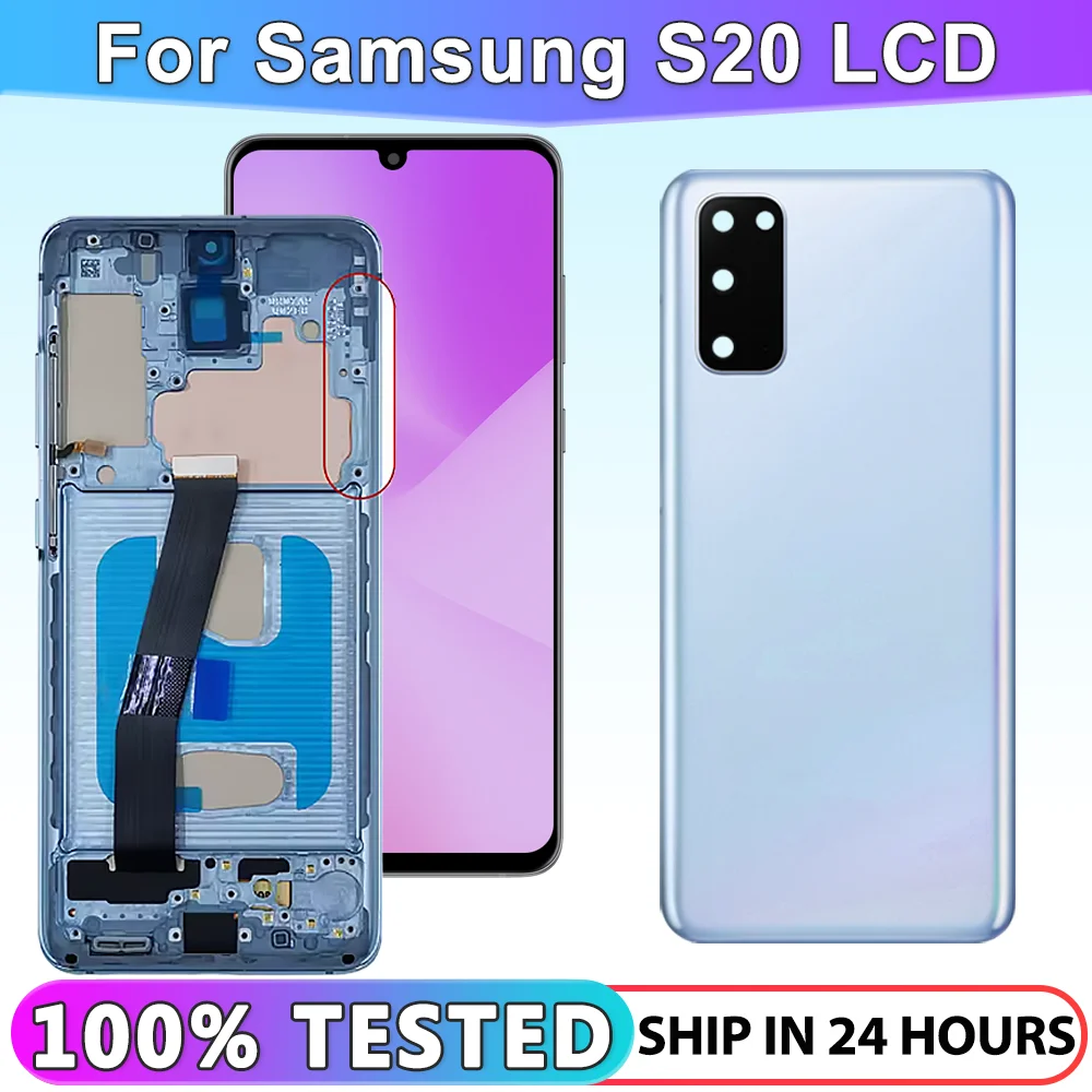 

S20 4G TFT Quality Display for Samsung S20 5G G981 G981F SM-G981F/DS Lcd Display Touch Screen with Frame Digitizer Assembly