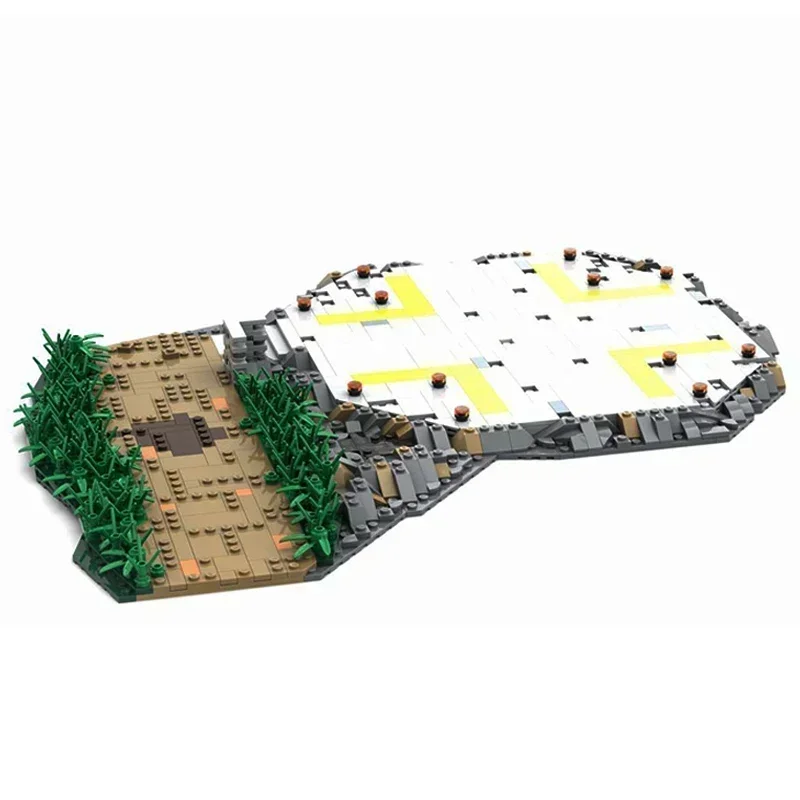 Moc Bouwstenen Militaire Film Model Helikopter Landing Pad Technologie Modulaire Blokken Geschenken Kerst Speelgoed DIY Sets Montage
