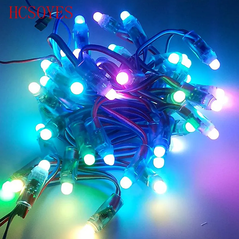 

Пиксельная Светодиодная лента ws2811, цифровой пиксельный модуль rgb, полноцветная водонепроницаемая светодиодная лента ip68, 50 узоров/струна для надписей, 5 В, 12 мм