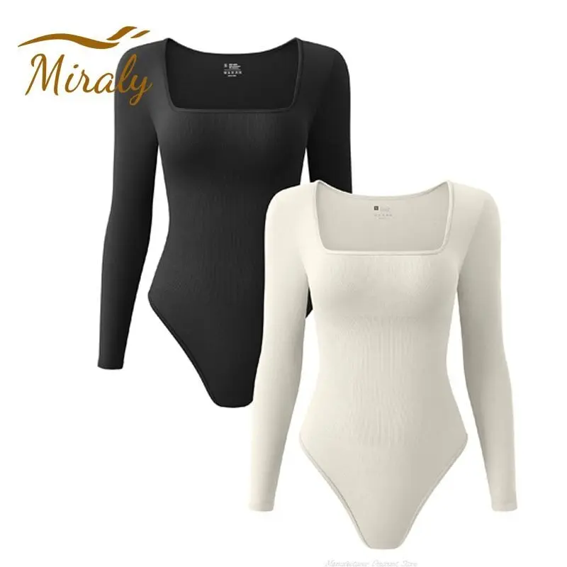 New Autumn Winter Shapers Tops Elastic Seamless Bodysuit Shapewear For Women Tummy Control Long Sleeve Body Shaper Open Crotch