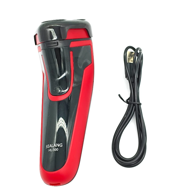 Portable Electric Shaver Rechargeable Trimmer Removable and Washable Shaving Head for Facial Grooming Travel with Pop-up Trimmer