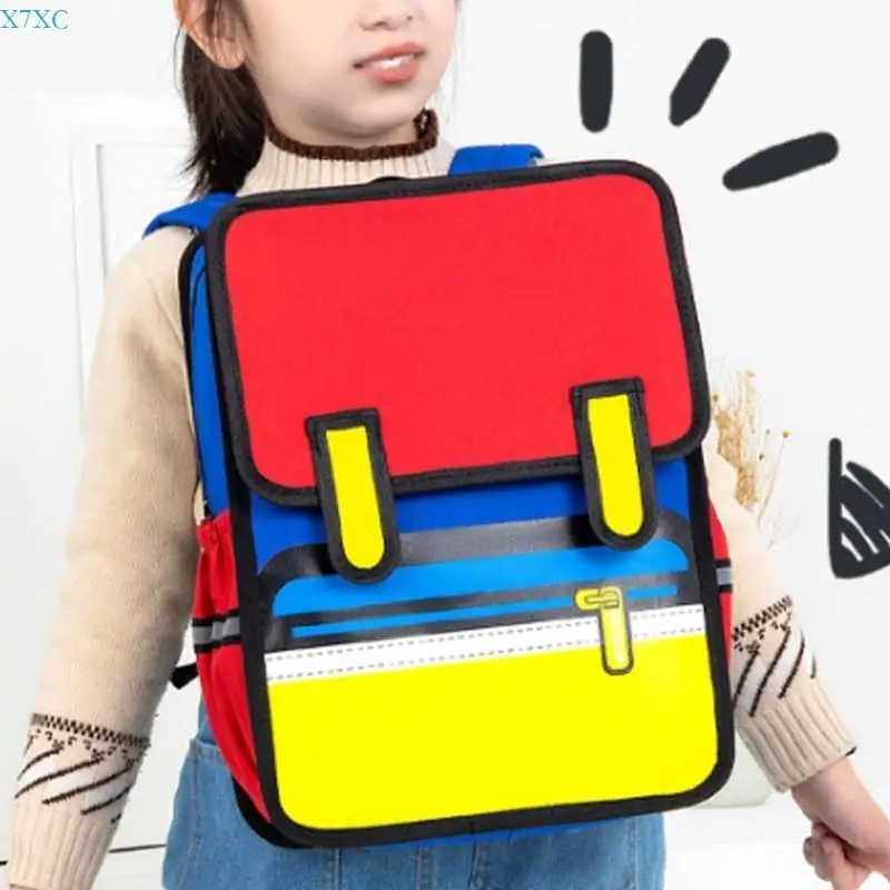 X7XC Oxford Fabric Children's Backpack With Designs For School And Travel