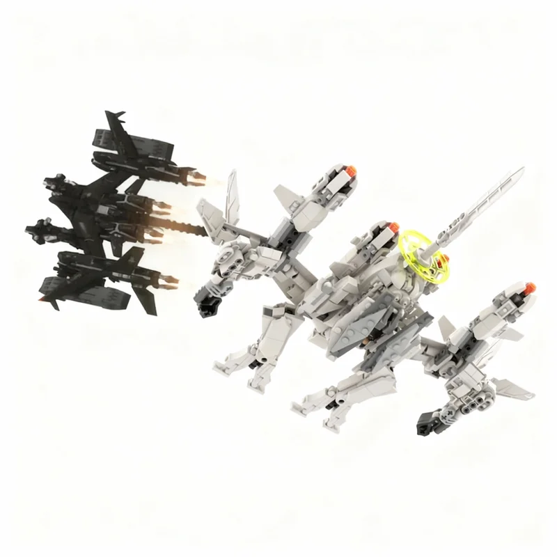 829pcs MOC YoRHa Flight Unit NieR Automata Space Model Building Blocks Architecture Brick Idea Kids Education Christmas Gift Toy