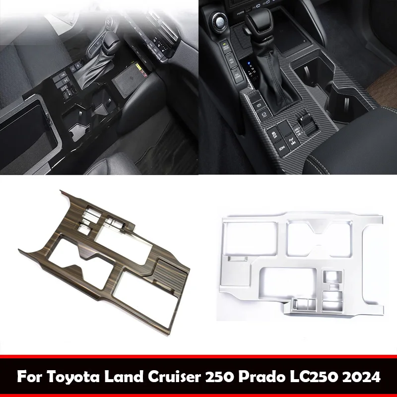 For Toyota Land Cruiser 250 Prado LC250 2024  Center Console Gear Shift Panel front water cup holder Cover Interior Accessories