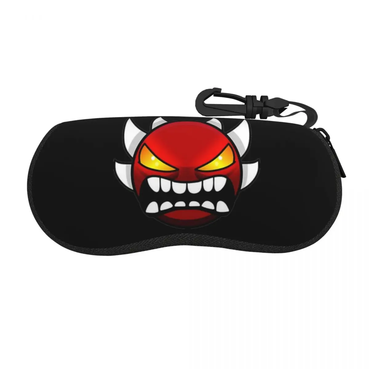 Angry Geometry Dash Shell Glasses Case Protector Sunglasses Box Women Men Soft Eyeglasses Bag Pouch