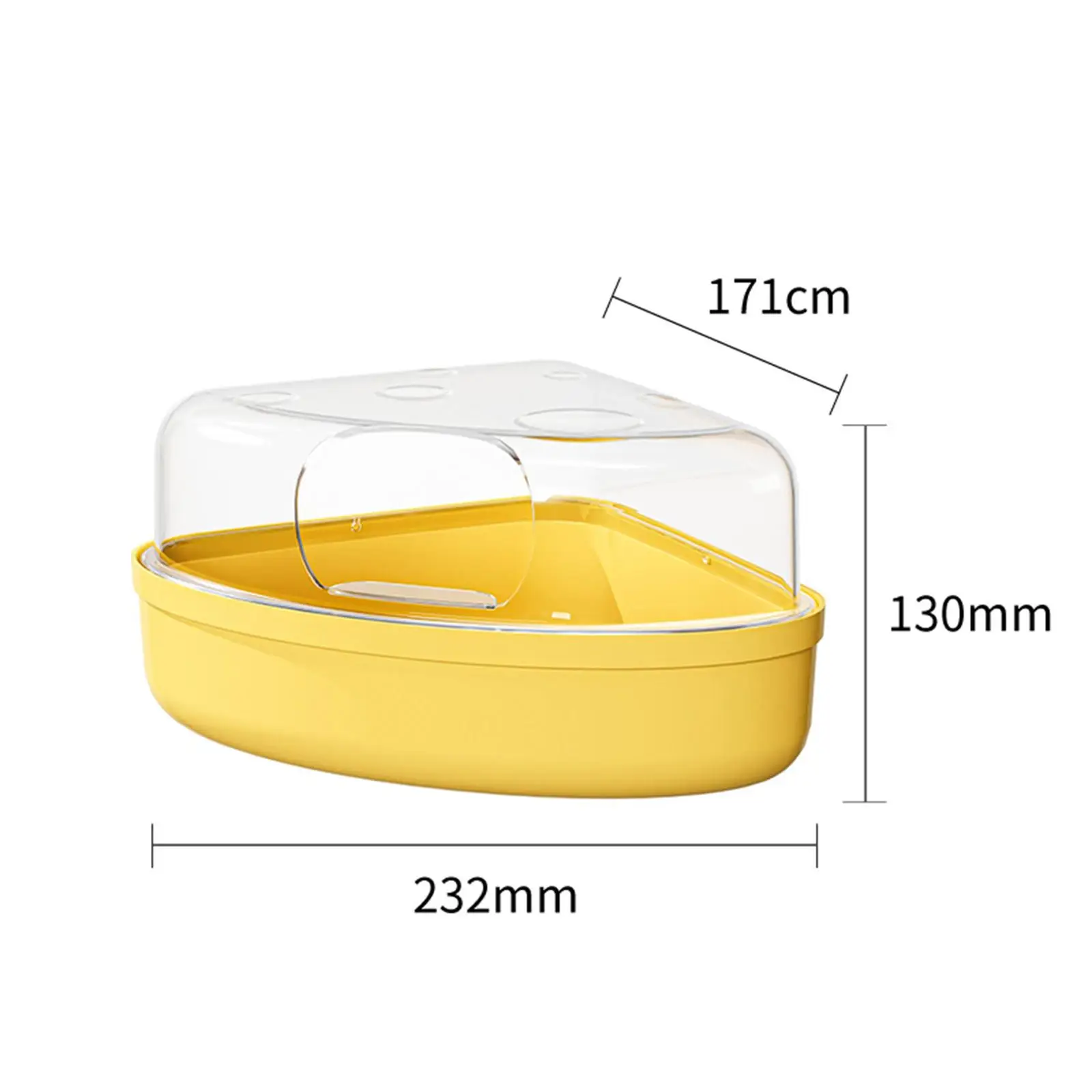 Hamster Toilet Bathroom Sand Bath Container Clear PC Plastic for Gerbils Mice Lemming Small Pet Cage Easy Disassemble