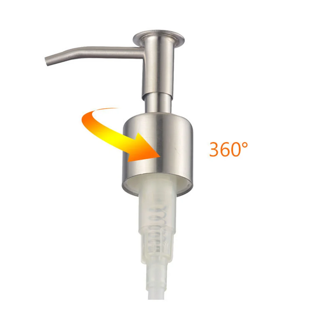 1 قطعة رأس المضخة لزجاجة الفولاذ المقاوم للصدأ موزع الصابون رئيس الصحافة استبدال غسول الشامبو مستحلب مضخة توزيع للمنزل #1