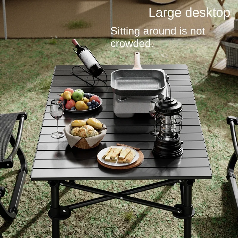 Portable Foldable Carbon Steel Camping Table Modern Design Outdoor Furniture Restaurant Kitchen School Workshop Iron