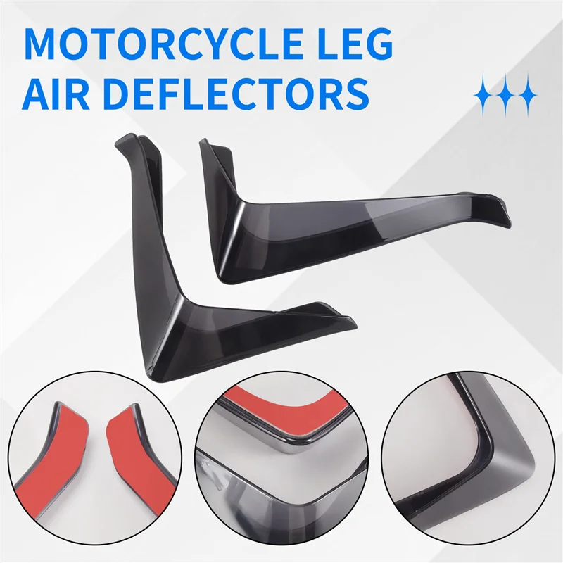 【가격 인하! !】오토바이 레그 에어 디플렉터 Honda X-ADV 750 레그 페어링 윈드 디플렉터 스모크 그레이 용 레그 에어 디플렉터