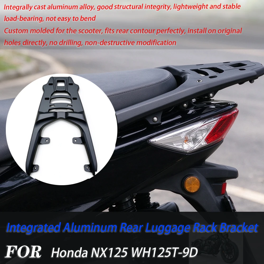For Honda NX125 WH125T-9D Integrated Aluminum Rear Rack