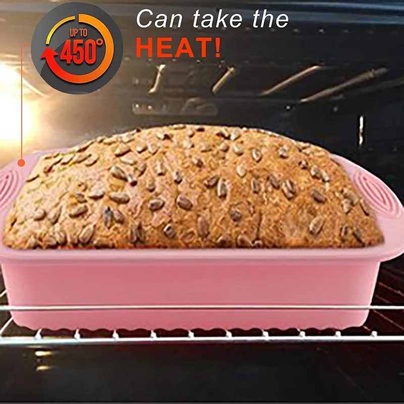 Nonstick Silicone Baking Cake Pan Cookie Sheet Molds Tray, Heat Resistant Bakeware Tools for Muffin Loaf Bread Pizza Cupcake