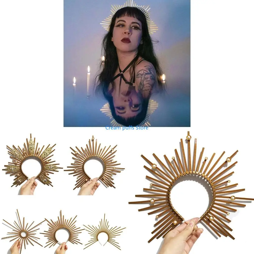 

50LE Crown Headpiece Crown Headband Cosplay Accessories