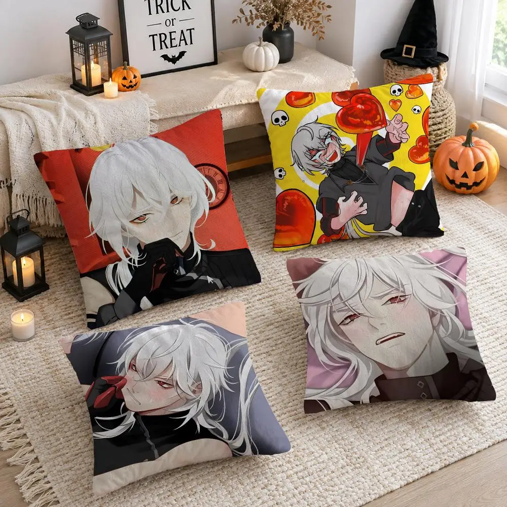 Game A D-Date With Death Cushion Cover Plush Decorative Pillow Case With Hidden Zipper Cutecore Room Decor For Home