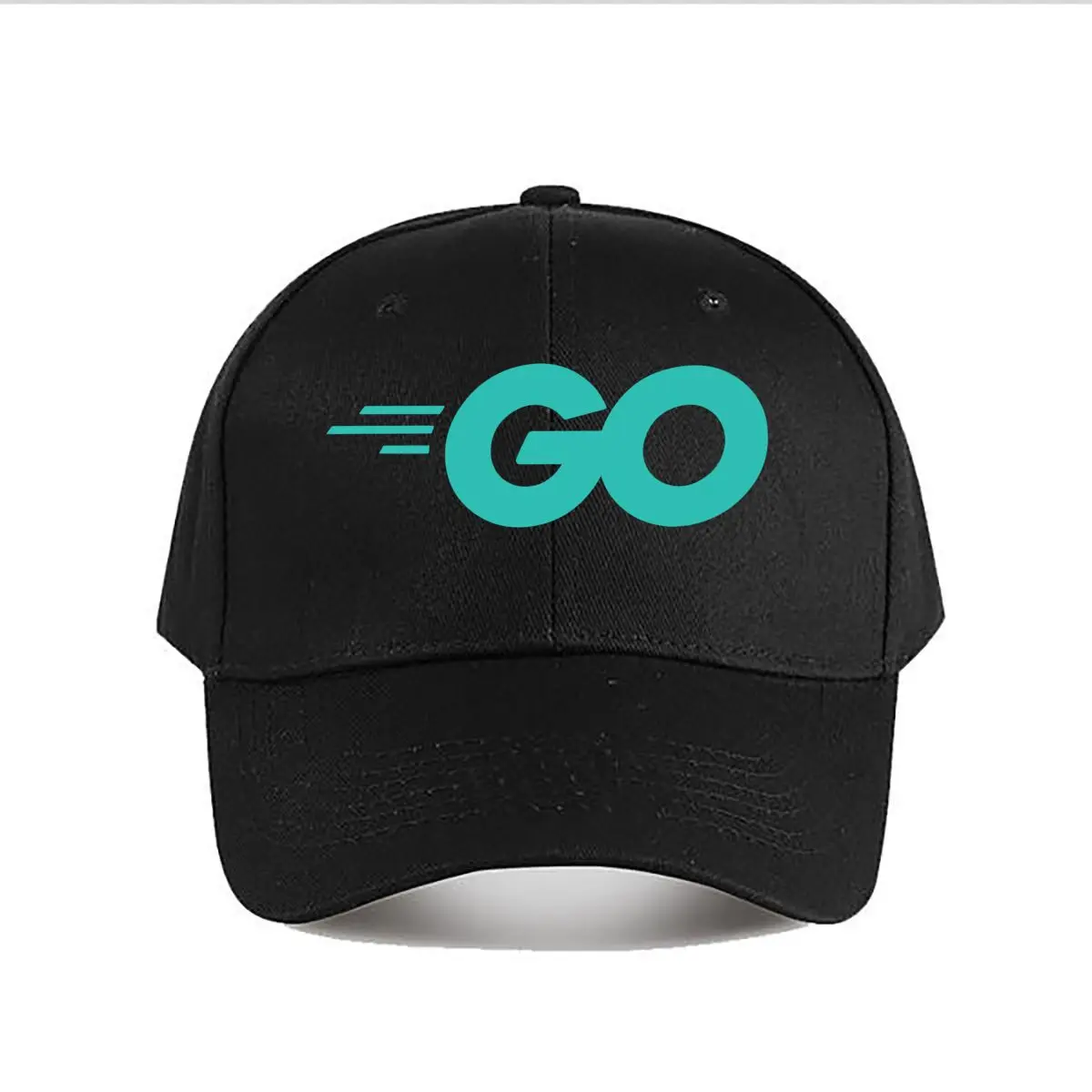 

Go Minimalist Teal Text Art Print Baseball Cap