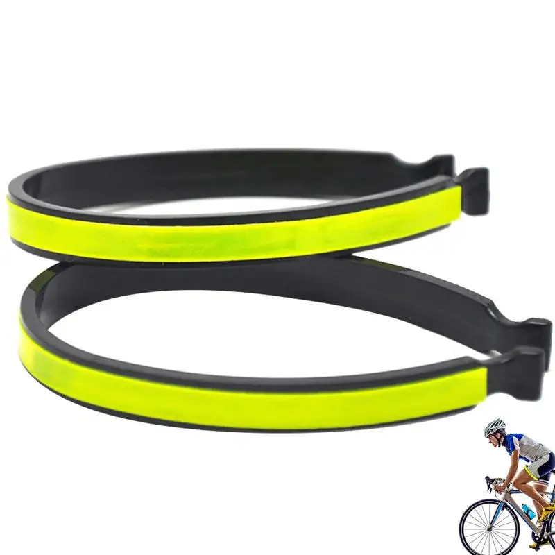 Reflective Trouser Clips Safety Strips Outdoor Cycling Ankle Leg Bind Bandage High Visibility Bicycle Pants Windproof Clip