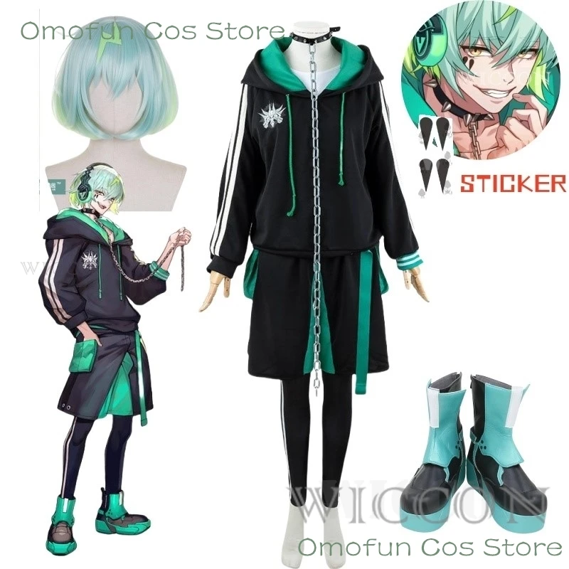 Anime Game Paradox Live Mikoshiba Kenta Cosplay Costume Wig Hip-hop Style Sportswear Pullover Hoodie Man Woman Carnival Suit