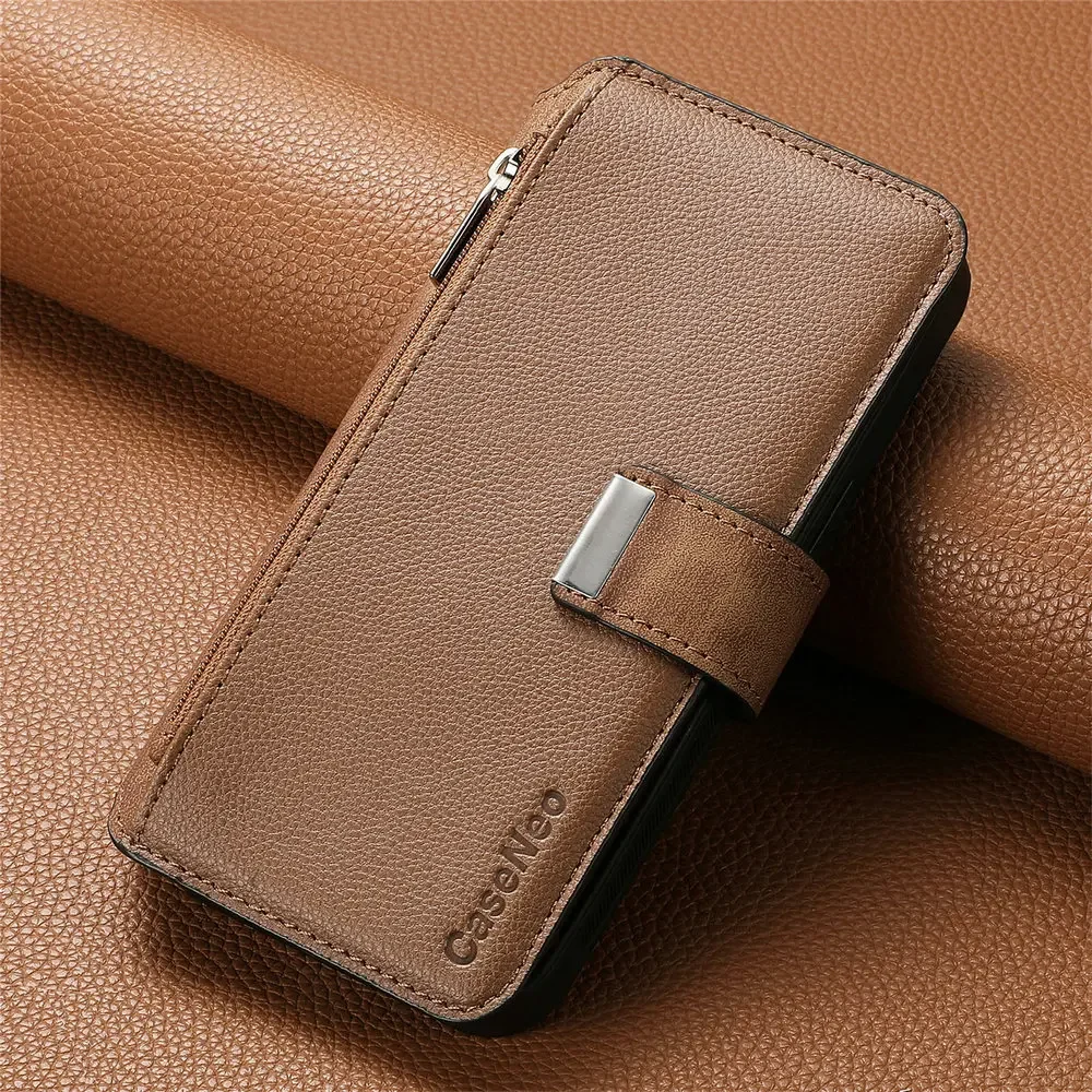 14T 13T 11T Mi 11 Lite 12 5G Flip Case Zipper Leather Book Shell for Xiaomi 14T Pro Case Mi 10T Lite 13 T 12T Wallet Cover Funda