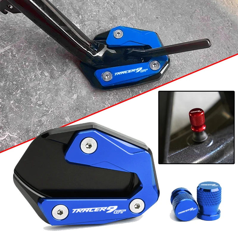 

Подставка для ног с ЧПУ для мотоцикла, боковая подставка для ног, увеличитель и клапан для шин, новинка для YAMAHA TRACER 9 GT 9GT 2023 22 2021 Tracer9gt