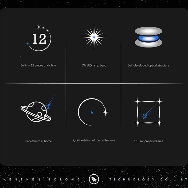 Projecteur de galAct de planétarium pour enfants, 12 en 1, rotation à 360 degrés, budgétaire de ciel étoilé LED, veilleuse de chambre à coucher, cadeau pour enfant