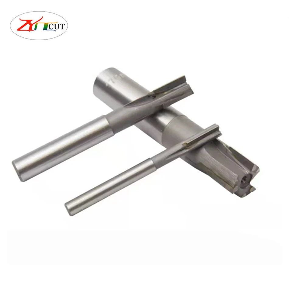 Alloy Lined Straight Shank Endmill 8-50mm X Tungsten Steel Hard Alloy YG8 Straight Shank Oblique Tooth Welded Edge Milling Cutte