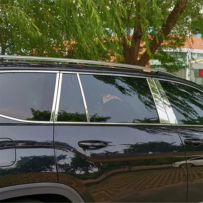 WELKINRY For Volkswagen Atlas CA1 2018-2025 Teramont Car Body Door Window Central Middle A B C Column Pillar Post Cover Trim