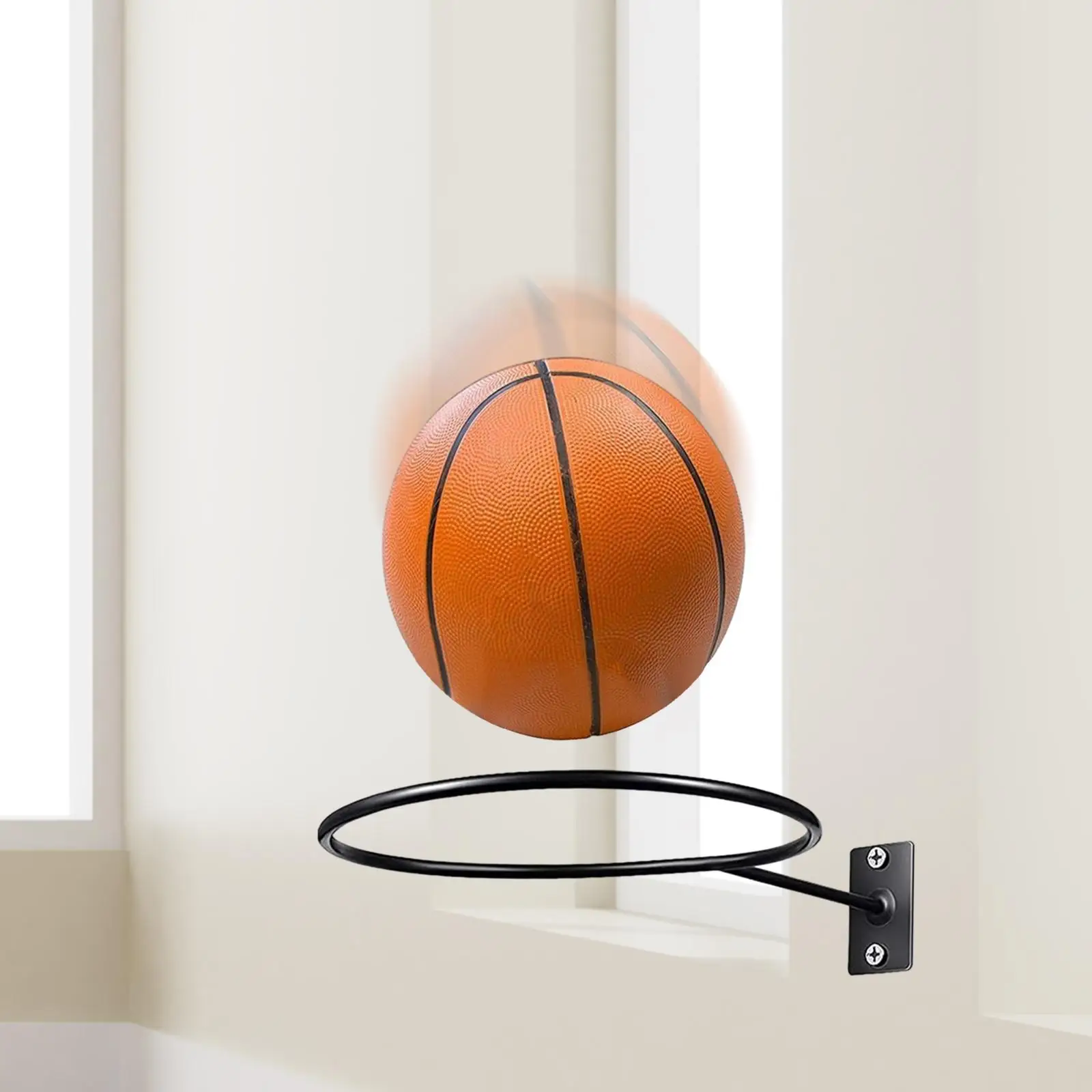 Ball Storage Wall Mount Metal Space Saver Bracket Basketball Display Stand Indoor Basketball Rack for Football Soccer Volleyball