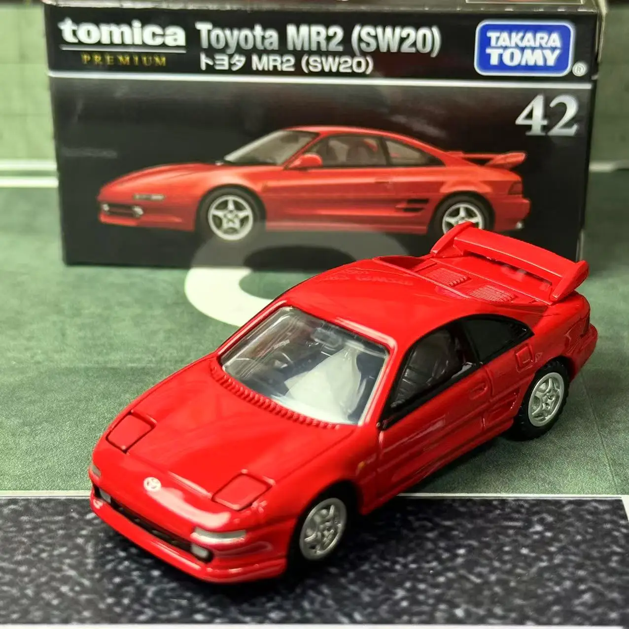 Takara Tomy Tomica Premium 42 Toyota MR2 (SW20) Casting Static Alloy Car Vehicle Diecast Metal Mode Collection Display Boy Toy