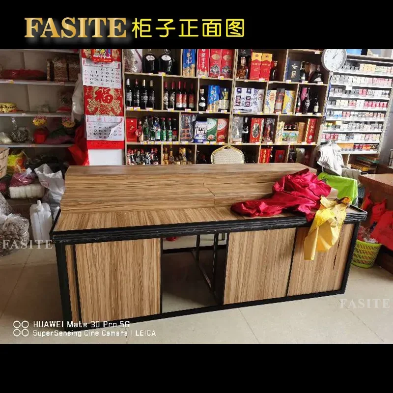 For Supermarket Wall Ladder Shelf Snack Display Bulk Food Candy Biscuit Fruit Pile Head Disassembly Display Cabinet