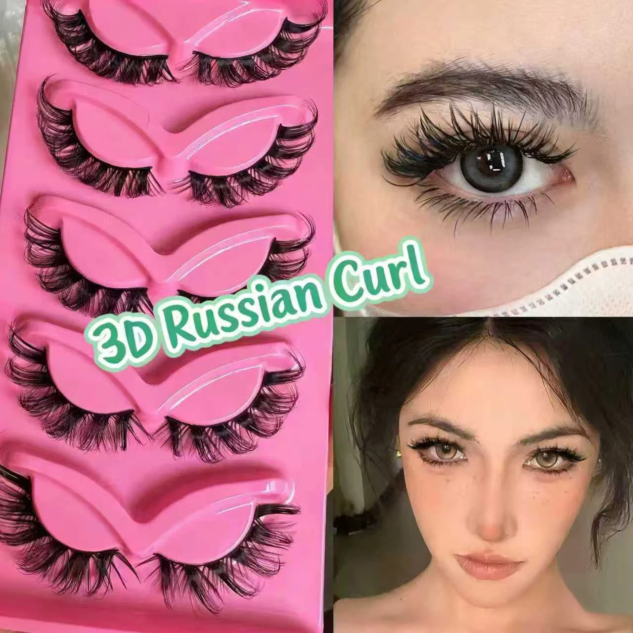 ขนตาปลอมแบบครึ่งเส้น ขนตาธรรมชาติฟูฟ่อง ทรงแคทอาย ขนตาปลอมนุ่มเบาเหมือนขนมิงค์ ปลายปีก ขนตาเรียวยาว