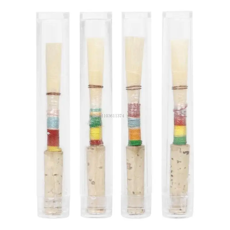4Pcs Soft Oboe Handmade Oboe with Clear Plastic Storage Box