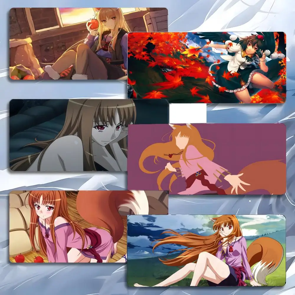 anime warm S-Spice and Wolf Mouse Pad Mousepad Large Gaming LockEdge Thickened PC Table Desk Mat
