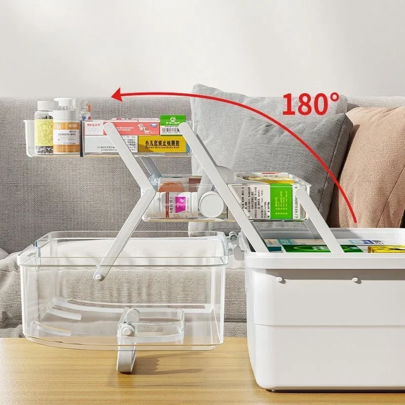 Large Capacity Home Medicine Box Medicine Storage Multi Layer Classification Home Medicine Box Portable First Aid Medical Kit