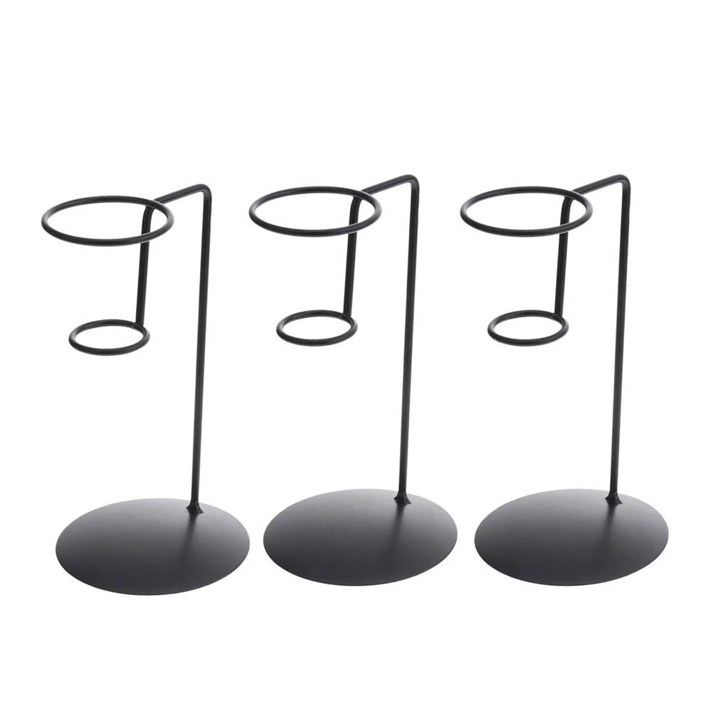 

3pcs Ice Cream Cone Holder Iron Egg Cone Stand Metal Display Rack For Party Dessert Shop Home Bakery Use Smooth Finish