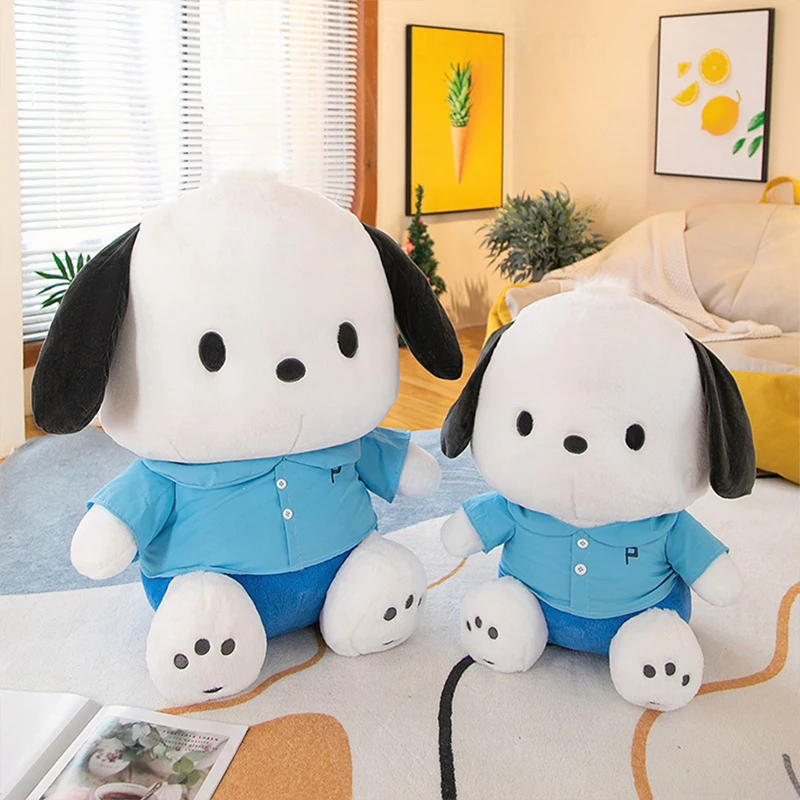 

Kawaii Pochacco, плюшевая игрушка Sanrio, мягкая кукла, большая подушка Pochacco, милая носимая собака, плюшевая игрушка, детский подарок на день рождения, Рождество для девочек