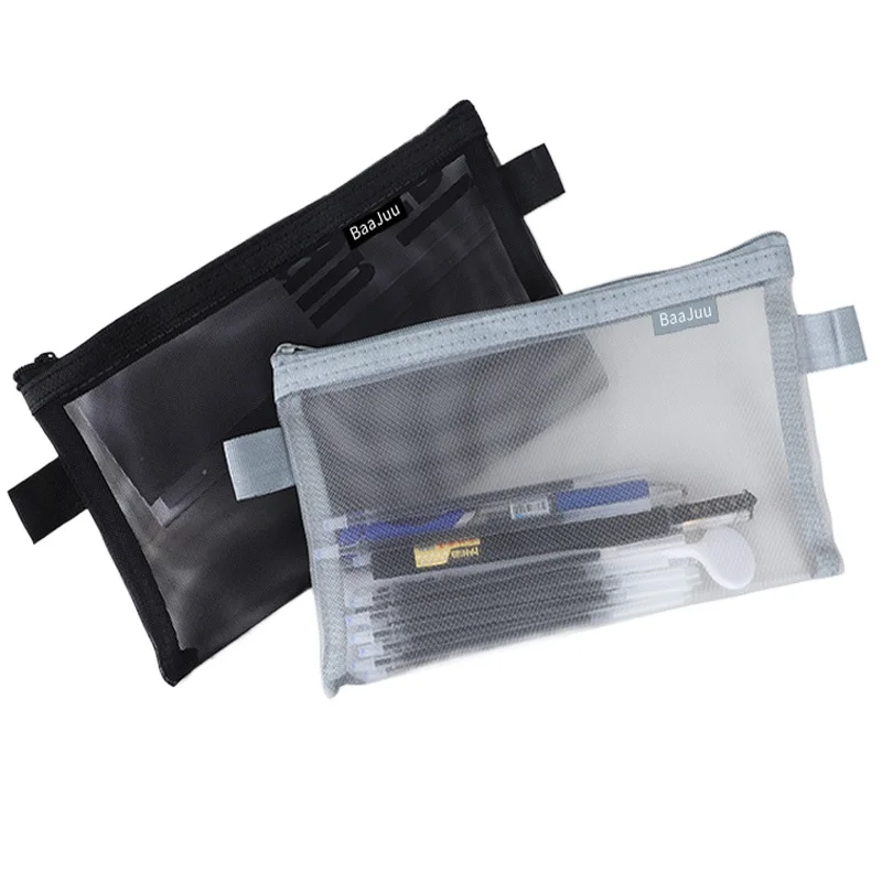 

Mesh Pencil Case Transparent Pens Pouch Cute Simple Aesthetic Bag Organizer Office School Supplies for Student Stationary