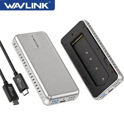 WAVLINK 40Gbps PCIe NVMe SSD Enclosure USB4 External Hard Drive For 2230/2242/2260/2280 B+M/M-Key Compatible with TBT4/TBT3/USB4