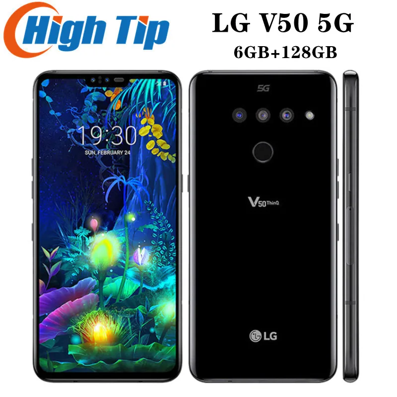 Unlocked Original LG V50 V500N V450PM ThinQ 5G LTE NFC Cell Phone 6.4'  6GB+128GB Dual Front Triple 3 Rear Camera Mobile Phone