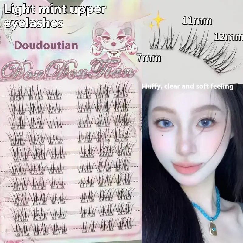 3/10 rzędów Urocze sztuczne rzęsy Skośne Latające Puszyste Sztuczne Rzęsy Naturalne Segmentowe Długie Rzęsy Przedłużanie Narzędzia do Makijażu