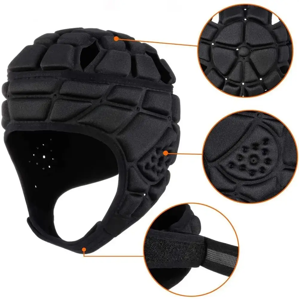 Sponge Padded Football Protect Helmet Breathable Anti-collision Goalkeeper Helmet Shock Absorption Protective Ski Head Protector