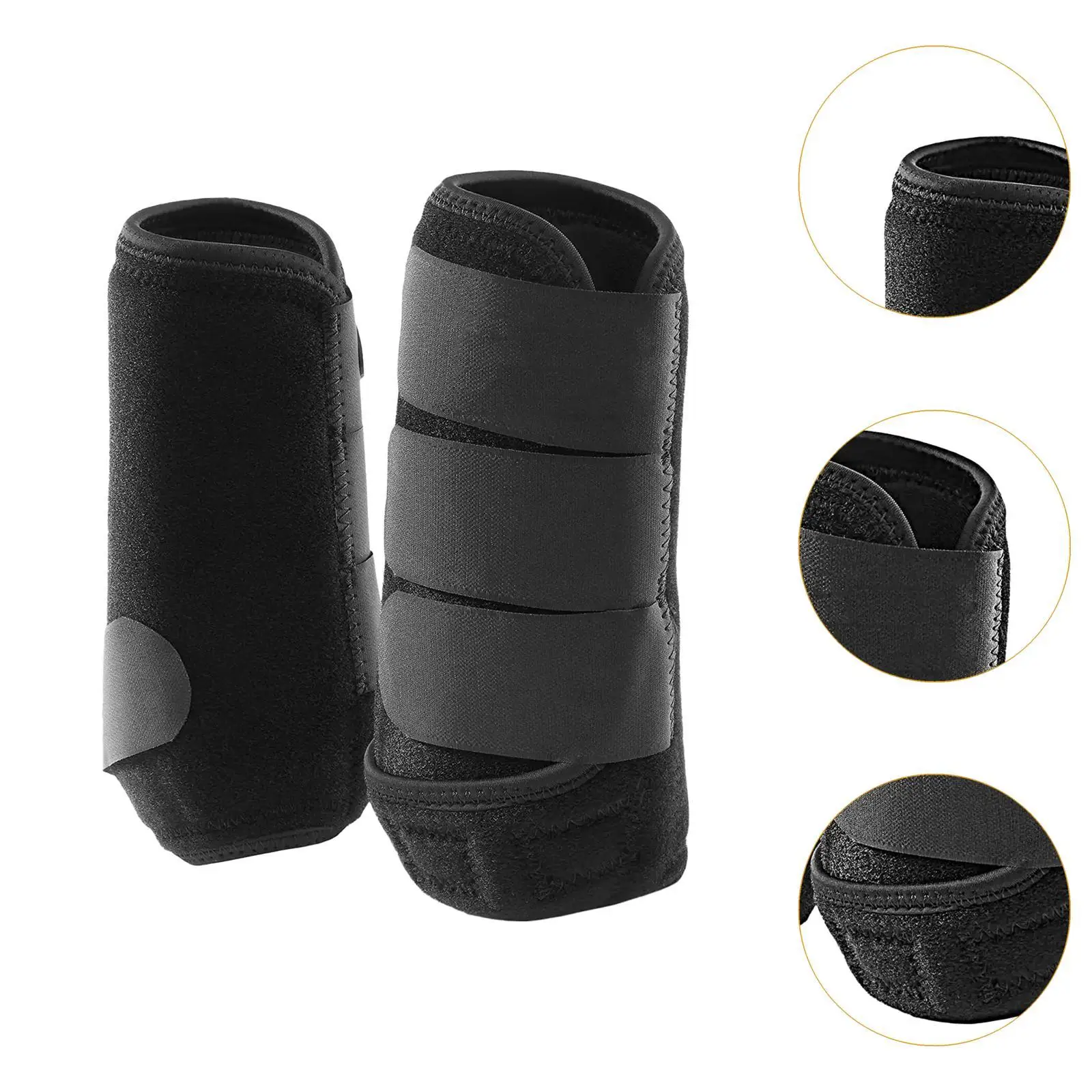 2Pcs Horse Boots Guard Adjustable Neoprene Shock Absorbing Leg Wraps Leg