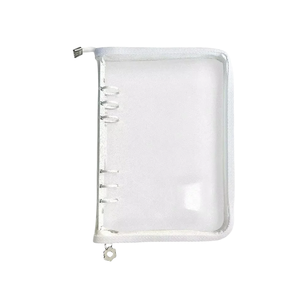 

Sparkle Powder A5 Loose Leaf Binder Transparent Design Refillable Zipper Binder Notebook Ring Binder Transparent Card Album