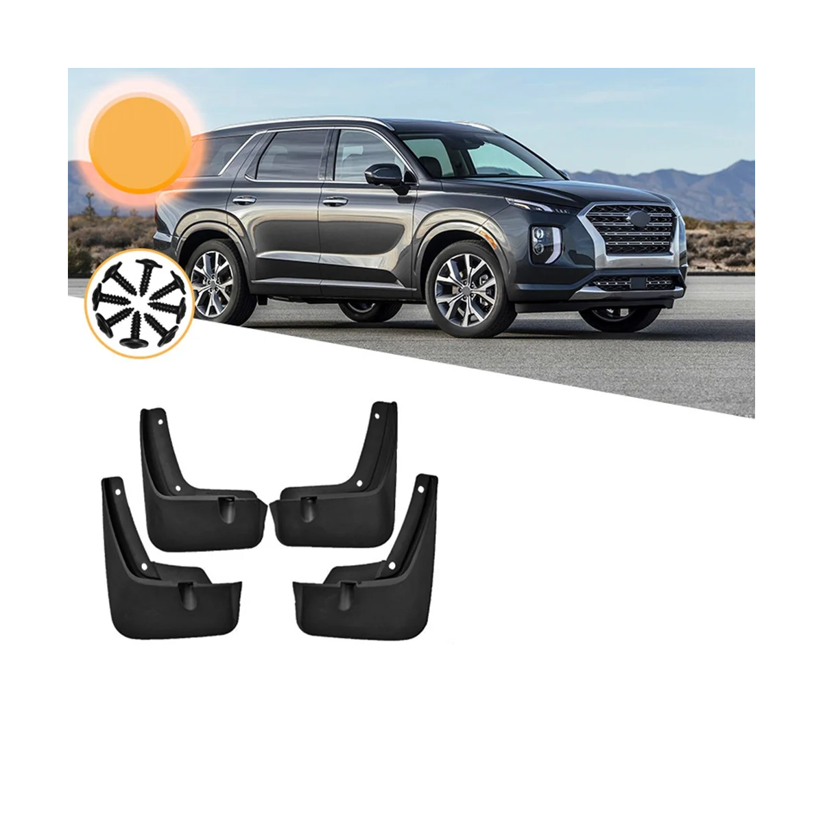 Car Mud Flaps for Hyundai Palisade 2019-2023 Mudguards Fender Mud Guard Flap Splash Flaps Accessories