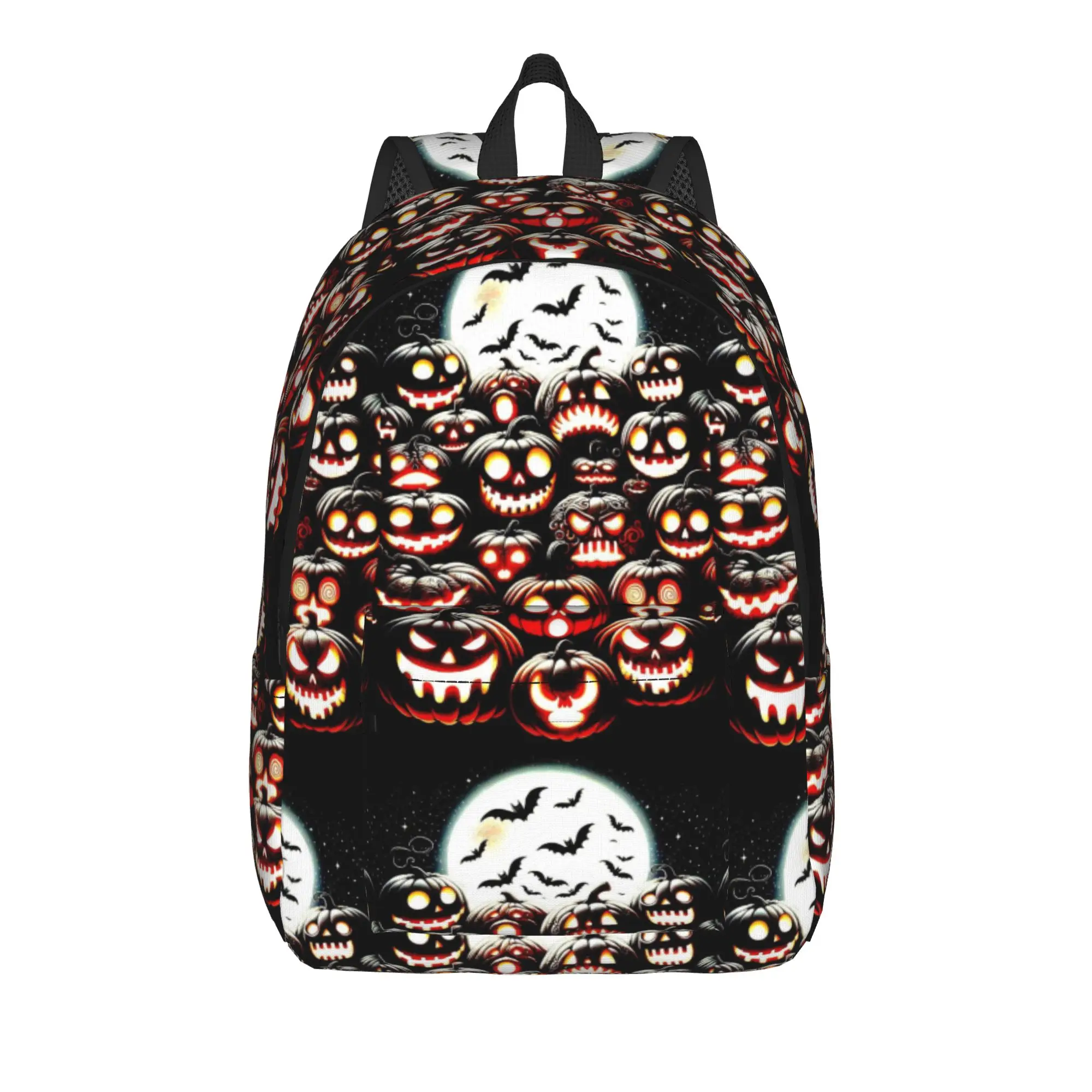 Halloween Multi face Demon Backpack Female Lightweight Backpacks Polyester Pretty High School Bags Travel Designer Rucksack